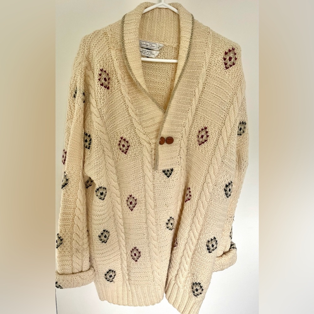 Vintage Hand knit Christian Dior Sweater